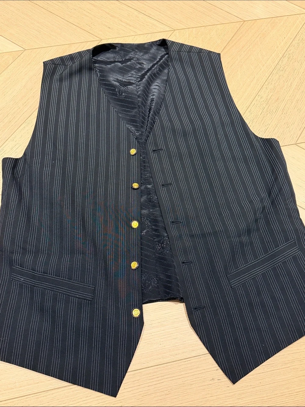Custom-Made Pinstripe three-piece suit